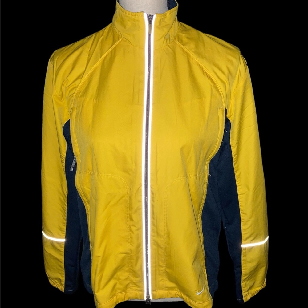 Nike Running Jacket. Size M (8-10). Yellow Black White
